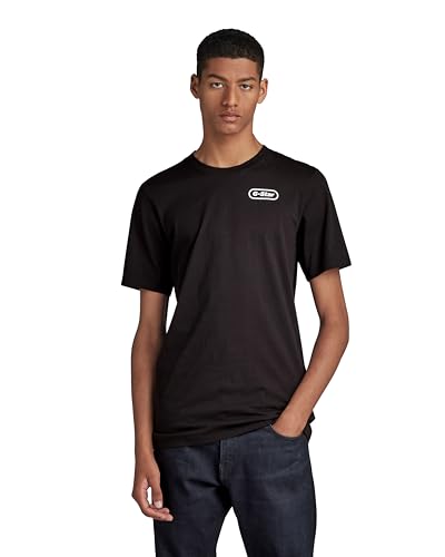 G-Star RAW Herren Back Graphic Slim T-Shirt, Schwarz (dk Black D23906-336-6484), S von G-Star RAW