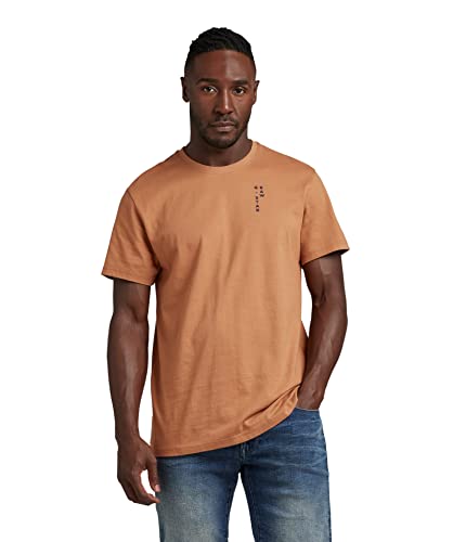 G-Star RAW Herren Back Graphic Text T-Shirt, Braun (Chipmunk D23161-C336-3886), L von G-Star