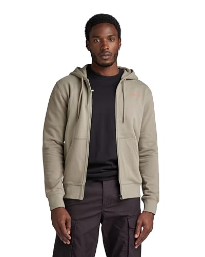 G-STAR RAW Herren Back Graphic Zip Through Hooded Sweatshirt, Grün (shamrock D24769-D562-2199), L von G-STAR RAW