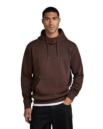 G-STAR RAW Herren Back Print Hoodie, Braun (coffee bean D23896-B782-D311), S von G-STAR RAW