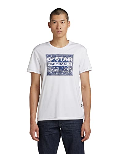 G-STAR RAW Herren Bandana T-Shirt, Weiß (white D23158-336-110), L von G-STAR RAW