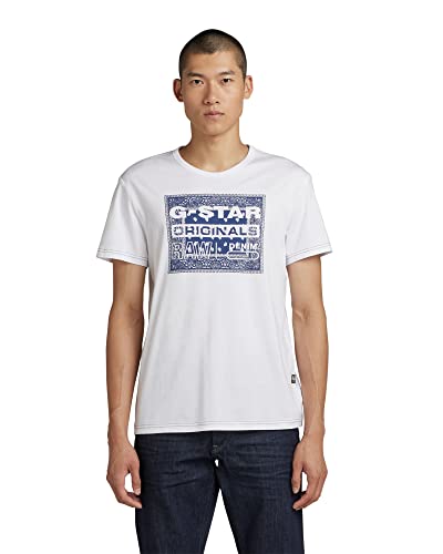 G-STAR RAW Herren Bandana T-Shirt, Weiß (white D23158-336-110), S von G-STAR RAW