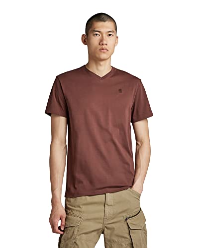 G-STAR RAW Herren Base-S V-Neck T-Shirt, Braun (brown stone D16412-336-C964), S von G-STAR RAW