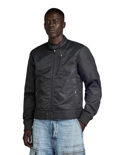 G-STAR RAW Herren Biker Jacke, Schwarz (dk black D24281-C143-6484), XXL von G-STAR