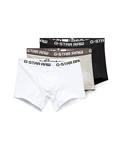 G-STAR RAW Herren Classic Trunks 3-Pack, Mehrfarben (black/grey htr/white D03359-2058-6172), XXL von G-STAR RAW