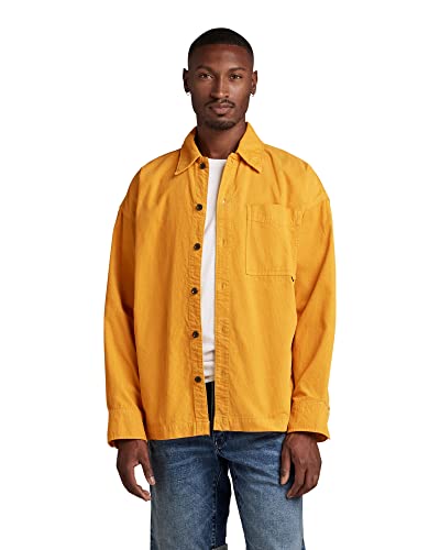 G-STAR RAW Herren Unisex Boxy Fit Hemd , Gelb (dull yellow gd D23007-C436-D849), M von G-STAR RAW