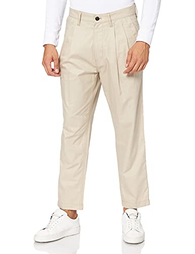 G-STAR RAW Herren Bronson Pleated Relaxed Tapered Chino, Beige (dk brick D09152-9405-1214), 30W / 30L von G-STAR RAW