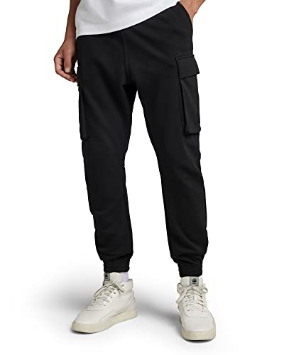 G-STAR RAW Herren Cargo Pocket Sweat Pants, Schwarz (dk black D21529-A613-6484), S von G-STAR RAW