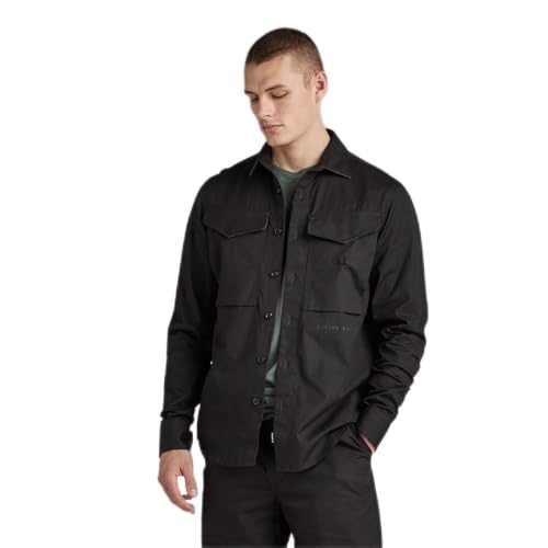 G-Star RAW Herren Cargo Regular Hemd, Schwarz (dk Black D22971-D384-6484), M von G-Star