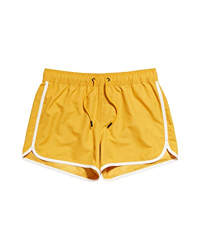 G-STAR RAW Herren Carnic Solid Badeshorts, Gelb (dull yellow D22961-A505-1213), S von G-STAR RAW