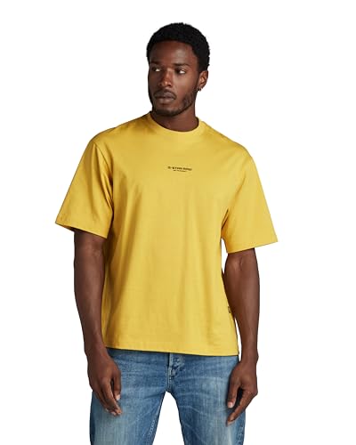 G-STAR RAW Herren Center Chest Boxy T-Shirt, Gelb (dk lemon D24780-C336-348), XL von G-STAR RAW