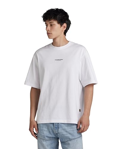 G-Star RAW Herren Center Chest Boxy T-Shirt, Weiß (White D24780-C336-110), XL von G-Star RAW