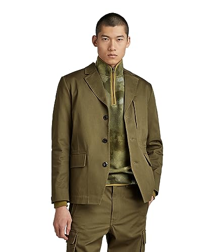 G-STAR RAW Herren Chore 3 btn Casual Blazer, Grün (dark olive D23527-C900-C744), L von G-STAR RAW