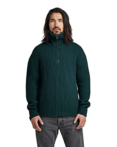 G-STAR RAW Herren Chunky Skipper Knitted Pullover, Grün (laub D22530-D170-4287), M von G-STAR RAW