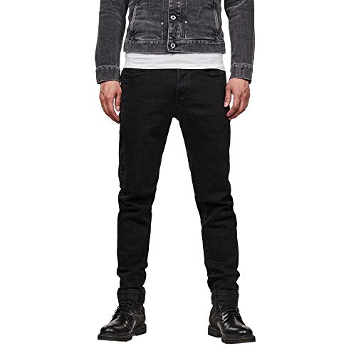 G-STAR RAW Herren Citishield 3D Slim Tapered Jeans, Schwarz (jet black water protected D14456-B479-A840), 26W / 32L von G-STAR RAW