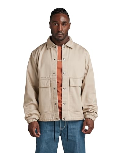 G-STAR RAW Herren Coach Jacke, Beige (dk brick D22895-C981-1214), S von G-STAR RAW