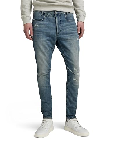 G-STAR RAW Herren D-Staq 3D Slim Jeans, Blau (antique faded blue topaz restored D05385-C051-G546), 33W / 32L von G-STAR RAW