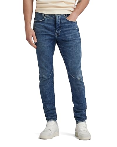 G-STAR RAW Herren D-Staq 3D Slim Jeans, Blau (antique faded orinoco blue destroyed D05385-C051-G120), 30W / 30L von G-STAR RAW