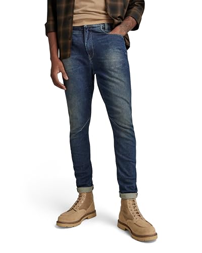 G-Star Herren D-STAQ 3D Slim Jeans, Blau (Antique Forest Blue D05385-D188-D355), 34W / 34L von G-STAR RAW