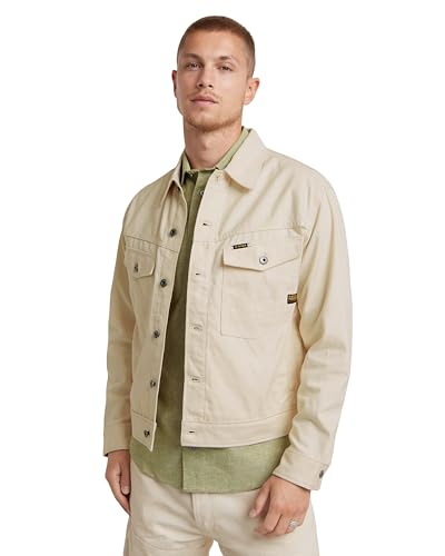 G-STAR RAW Herren Dakota Jacke, Beige (ecru D23593-D491-159), L von G-STAR RAW