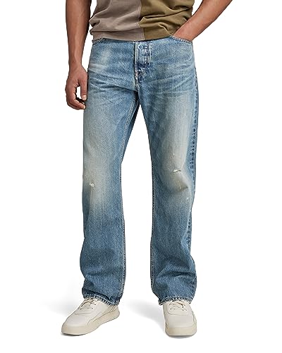 G-STAR RAW Herren Dakota Regular Straight Jeans, Blau (antique faded niagara destroyed D23691-D315-D886), 29W / 30L von G-STAR RAW