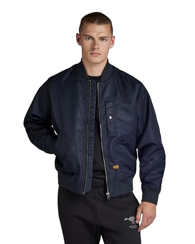 G-STAR RAW Herren Deck Bomber Jacke, Blau (salute D24754-C143-C742), S von G-STAR RAW