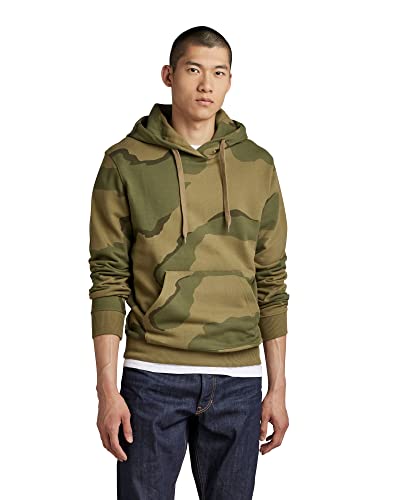 G-STAR RAW Herren Desert Camo Hoodie, Mehrfarben (smoke olive desert camo D22755-D325-D936), L von G-STAR RAW