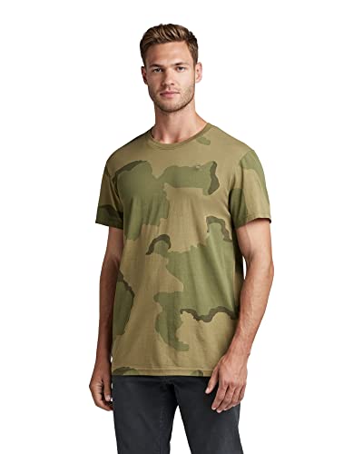 G-STAR RAW Herren Desert Camo T-Shirt, Mehrfarben (smoke olive desert camo D22805-C721-D936), L von G-STAR RAW