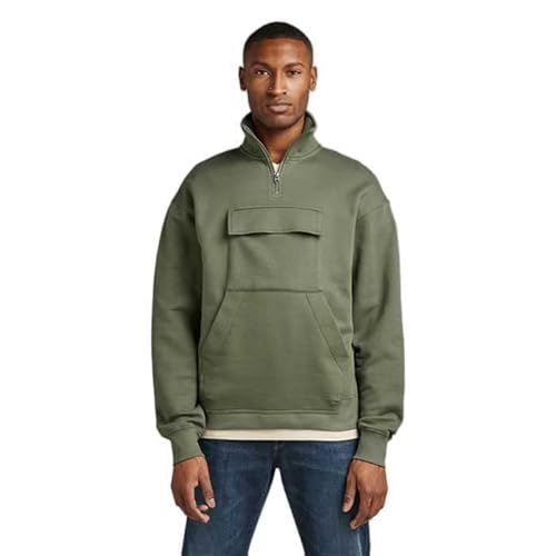 G-STAR RAW Herren Double Pocket Loose Sweatshirt, Grün (lt hunter D22013-C988-8165), XS von G-STAR RAW