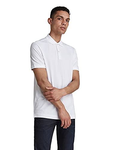 G-STAR RAW Herren Dunda Slim Polo, Weiß (white D11595-5864-110), M von G-STAR RAW