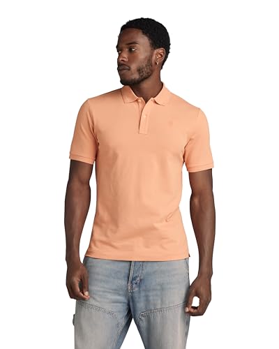 G-Star RAW Herren Dunda Slim Poloshirt, Orange (Peach Bloom D11595-5864-G280), S von G-STAR RAW