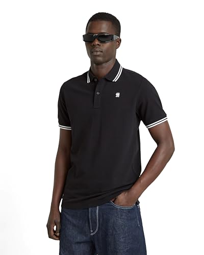 G-STAR RAW Herren Dunda Slim Stripe Poloshirt , Schwarz (dk black D17127-5864-6484), L von G-STAR RAW