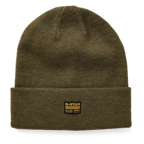 G-STAR RAW Herren Effo Long Beanie, Grün (dark olive D16624-C754-C744), PC von G-STAR RAW