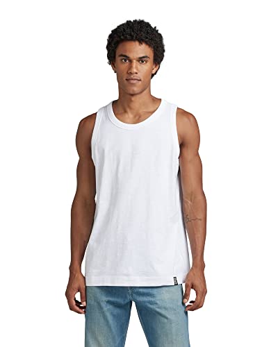 G-STAR RAW Herren Essential Loose Tanktop, Weiß (white D23196-B255-110), XL von G-STAR RAW