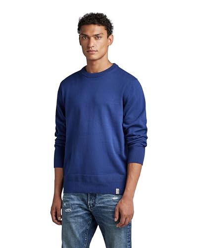 G-STAR RAW Herren Essential Performance Knitted Pullover, Blau (ballpen blue D22801-D327-1822), L von G-STAR RAW