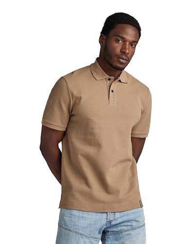 G-STAR RAW Herren Essential Poloshirt, Beige (safari D22783-D287-B444), L von G-STAR RAW