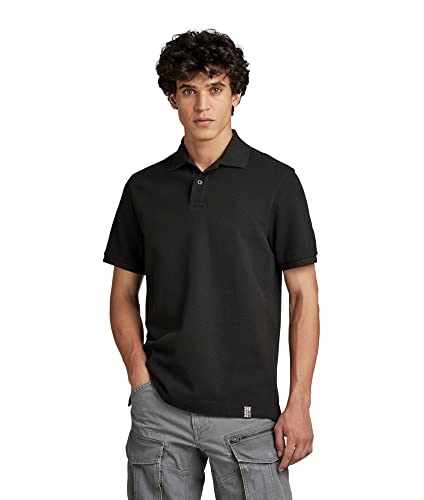 G-STAR RAW Herren Essential Poloshirt, Schwarz (dk black D22783-D287-6484), L von G-STAR RAW