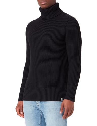 G-STAR RAW Herren Essential Turtle Knitted Pullover, Schwarz (dk black D23732-D447-6484), XS von G-STAR RAW