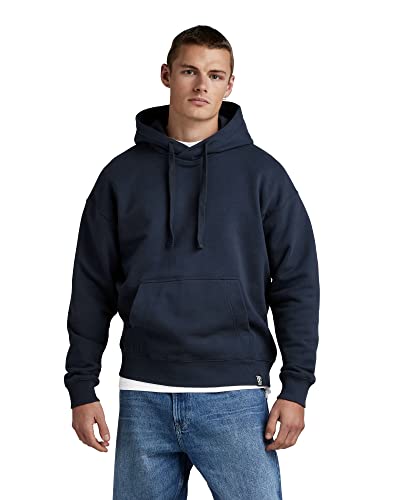 G-STAR RAW Herren Essential Unisex Loose Hoodie, Blau (salute D22994-D395-C742), L von G-STAR RAW