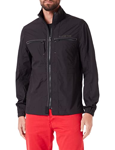 G-STAR RAW Herren Fabric Mix Overshirt, Schwarz (dk black D22935-A790-6484), S von G-STAR RAW