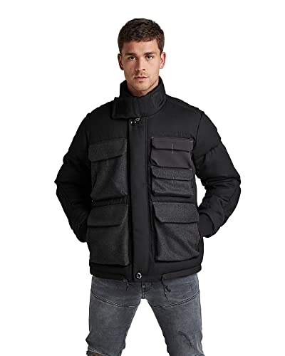 G-STAR RAW Herren Field Puffer Jacke PM, Schwarz (dk black D20115-C897-6484), XL von G-STAR RAW