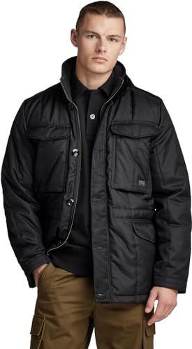 G-STAR RAW Herren Field jkt, Mehrfarben (dk black/asfalt D23647-D415-7242), S von G-STAR RAW