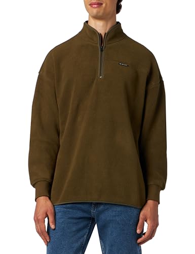 G-STAR RAW Herren Fleece half zip loose sw, Grün (dark olive D23491-D430-C744), L von G-STAR RAW