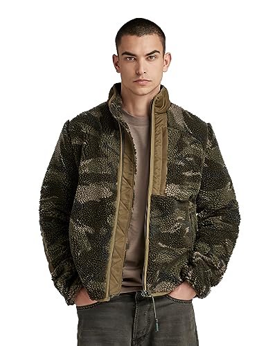 G-Star RAW Herren Fleece jkt, Mehrfarben (turf woodland camo D23614-D417-D435), M von G-STAR RAW