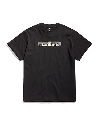 G-Star RAW Herren Flight Deck Back Graphic Loose T-Shirt, Schwarz (dk Black D24425-C336-6484), S von G-STAR RAW