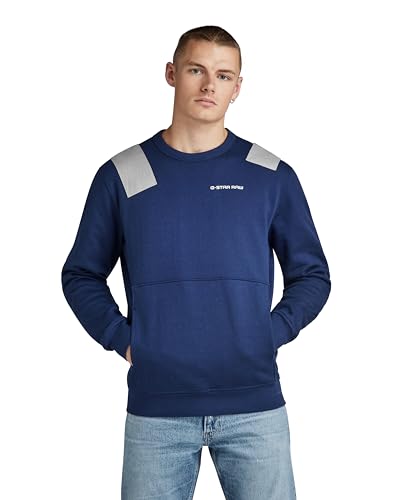 G-STAR RAW Herren Flight Deck Sweatshirt, Blau (imperial blue D24418-D557-1305), XL von G-STAR RAW