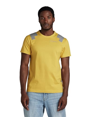 G-STAR RAW Herren Flight Deck T-Shirt, Gelb (dk lemon D24433-C336-348), S von G-STAR RAW