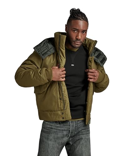 G-STAR RAW Herren Flight bomber puffer, Grün (dark olive D23644-D389-C744), L von G-STAR RAW