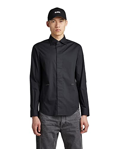 G-STAR RAW Herren Formal Superslim Hemd, Schwarz (dk black D22008-C271-6484), S von G-STAR RAW