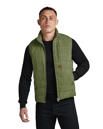 G-STAR RAW Herren Foundation Liner Weste, Grün (sage D24277-D518-724), S von G-STAR